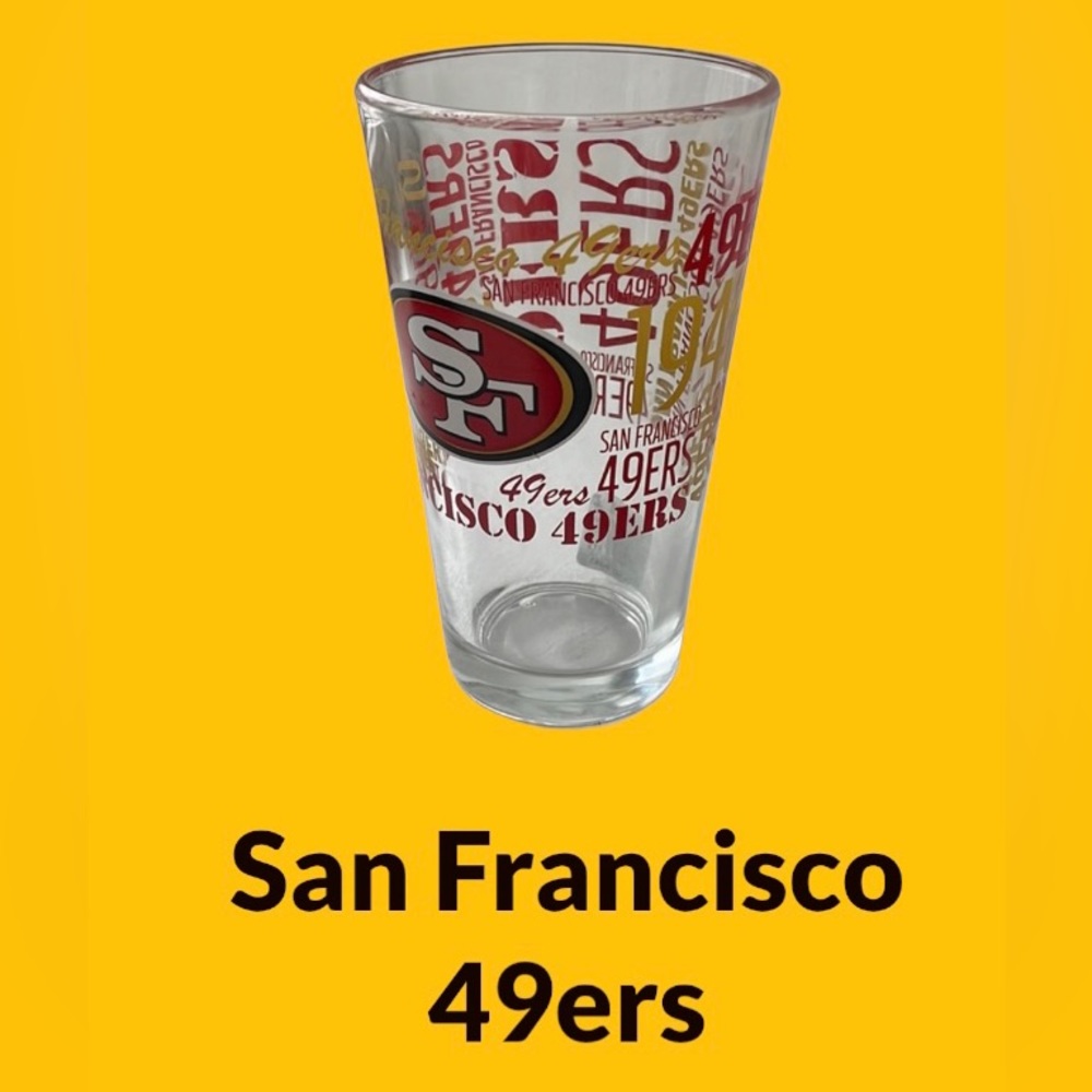 NFL official San Francisco 49ers 16oz  glass